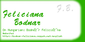 feliciana bodnar business card